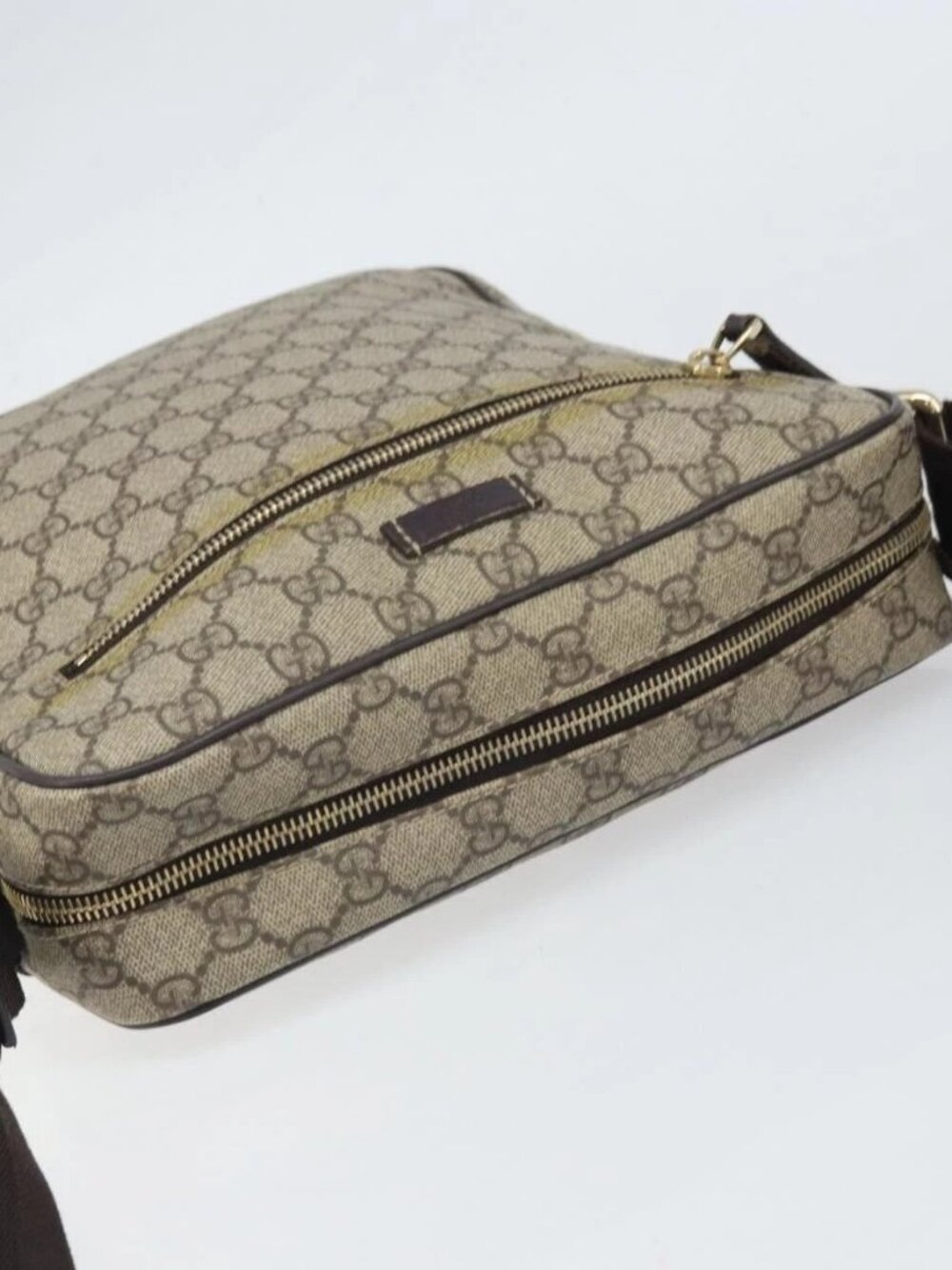 GUCCI GG Supreme Shoulder Bag PVC Beige Gold 201448 Auth ep13070 - Picture 6 of 15